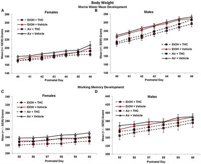 Prenatal alcohol and tetrahydrocannabinol exposure: Effects on spatial and working memory